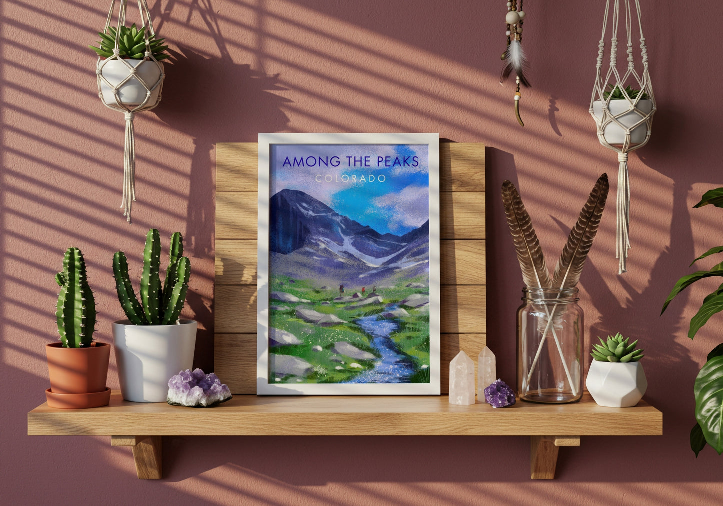 Among the Peaks — Longs Peak, Rocky Mountain National Park Postcard / Colorado Art PST-CO-07