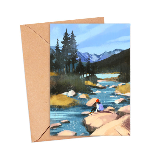 Long Lake Greeting Card—Brainard Lake Colorado Nature Art