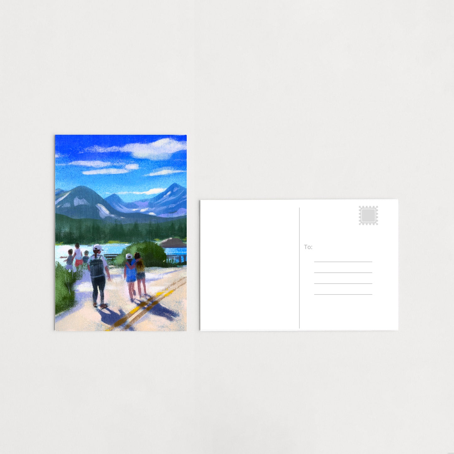 Summer Lake Hikers Postcard