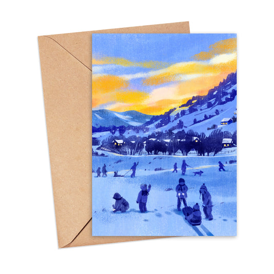 Sledding Sunset CRD-WIN-02