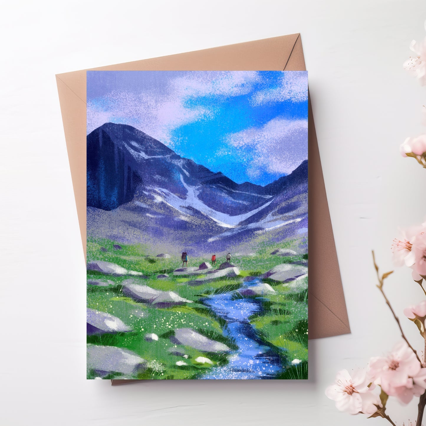 Estes Park Hiking Adventure Greeting Card-Colorado Collection