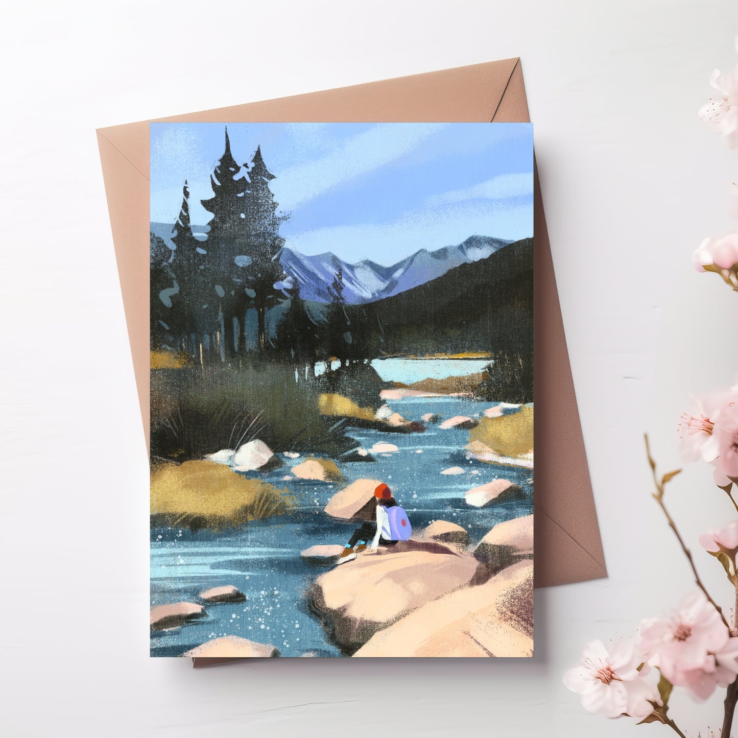 Long Lake Greeting Card—Brainard Lake Colorado Nature Art