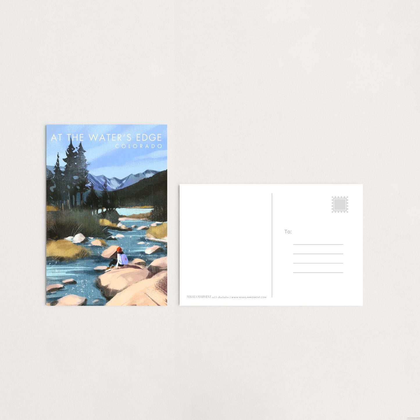 At the Water’s Edge — Long Lake, Colorado Postcard / Nature Art PST-CO-08